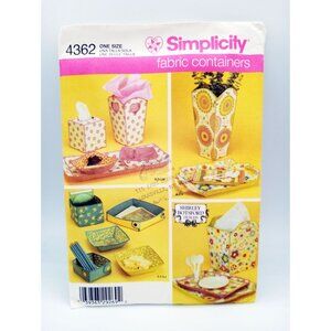 Simplicity 4362 Sewing Pattern Home Fabric Containers Shirley Botsford UNCUT